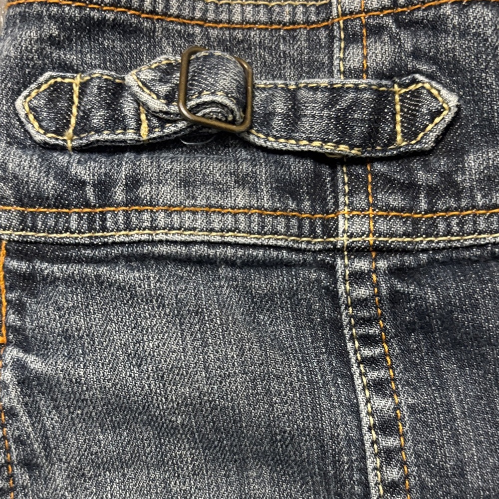 GAP Y2K Denim Mini Low Rise Full Snap Button Front Casual Jean Skirt - Picture 5 of 11